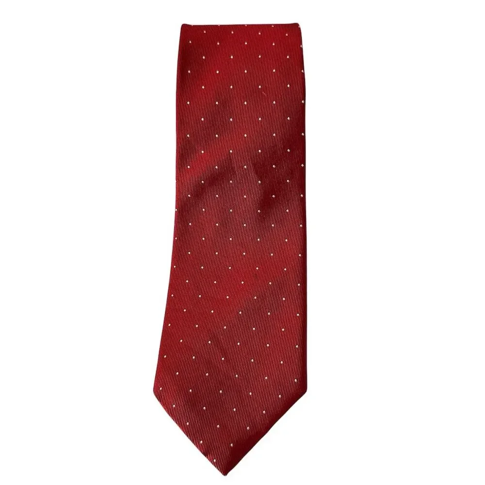 Vintage The Custom Shop Men's Red Silk Polka Dot power Tie Classic‎ 56” long. - Picture 2 of 5